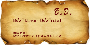 Büttner Dániel névjegykártya